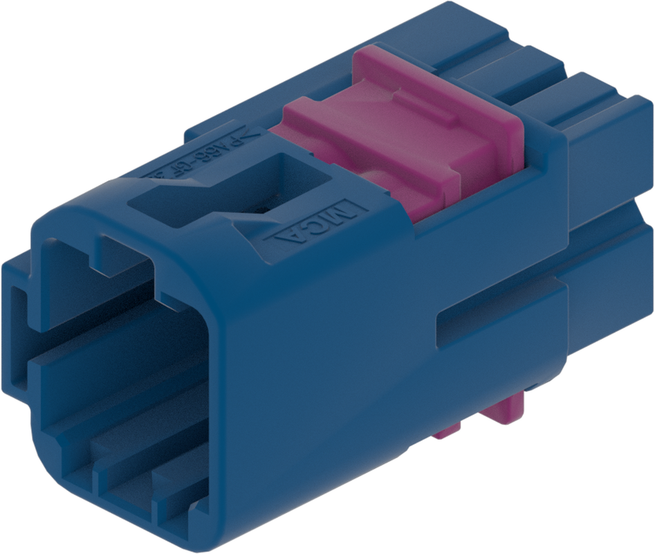 4 Port 2 Row MCA-A Male Mini Coax Blue Code C