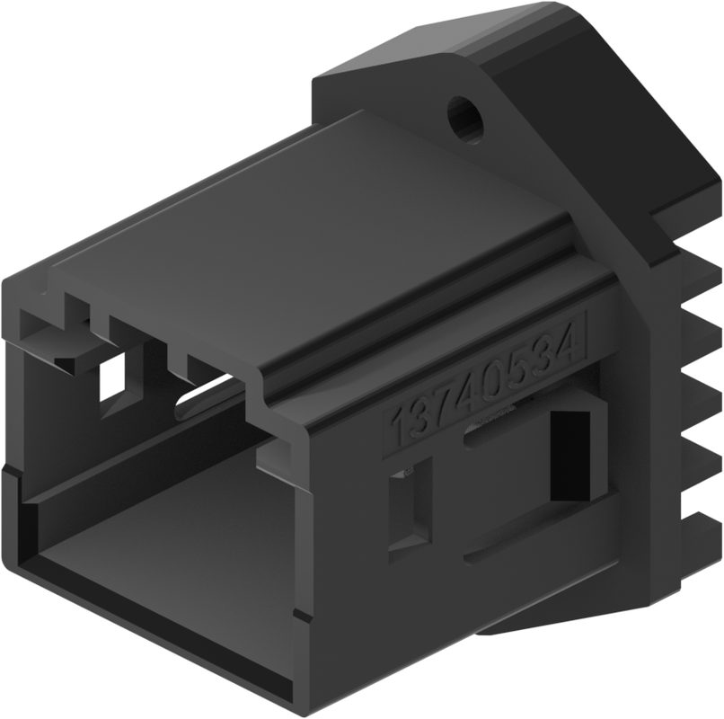 6 Way M MTS 0.64 Unsealed Connector Black