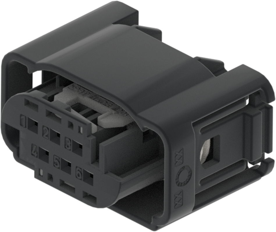 6 Way F MTS 0.64 Sealed Connector Black