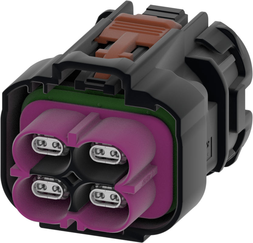 4 Port 2 Row Female H-MTD Black Code A