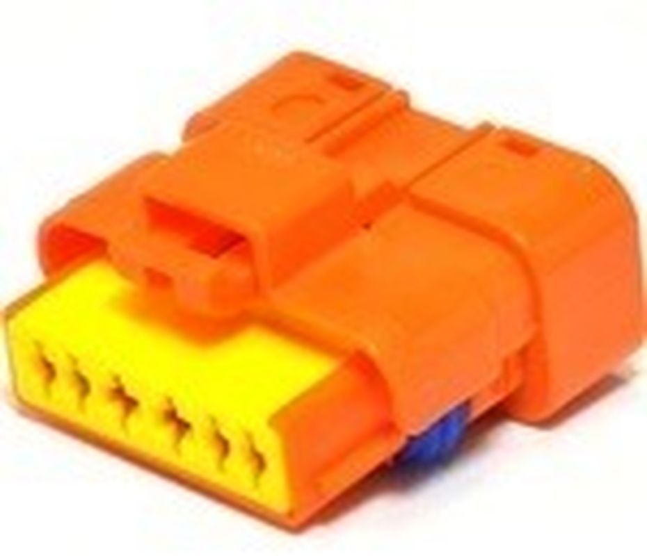 6 Way F SICMA-3 1.5 2.8 Sealed Connector Black