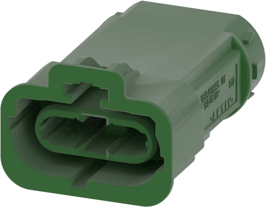 2 Port 1 Row Male H-MTD Green Code E