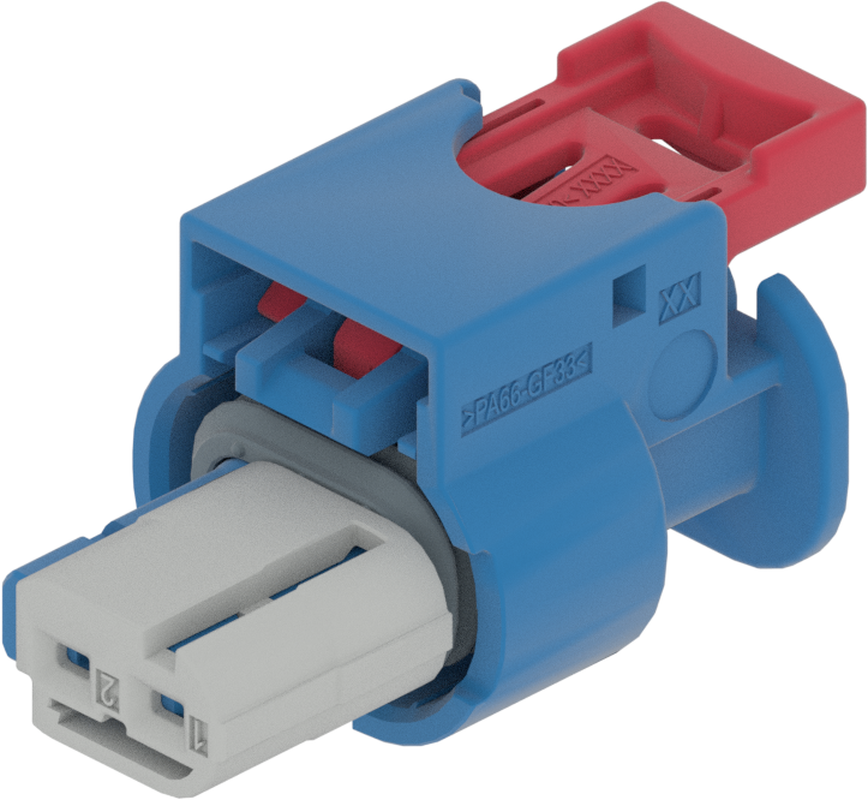2 Way Female CTS  1.2 Sealed Connector Light Blue