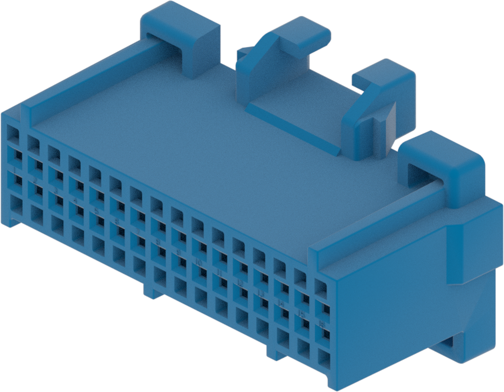 32 Way Female 1.0 MIC/P Unsealed Connector Blue