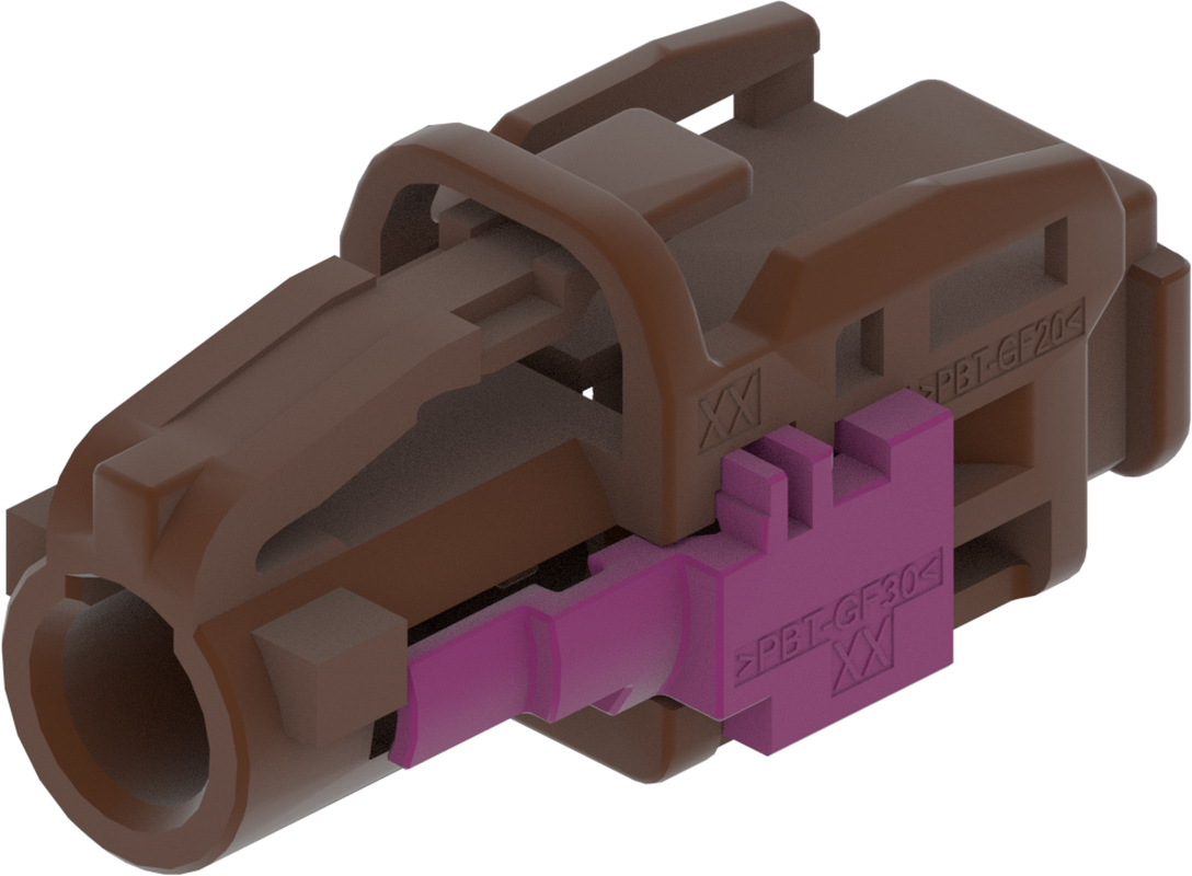 1 Port 1 Row MCA-B Female Mini Coax Brown Code F