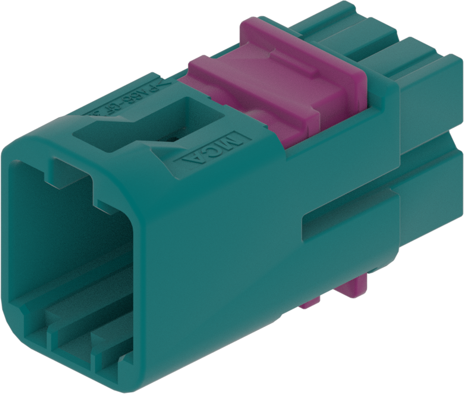 4 Port 2 Row MCA-A Male Mini Coax Water Blue Code Z