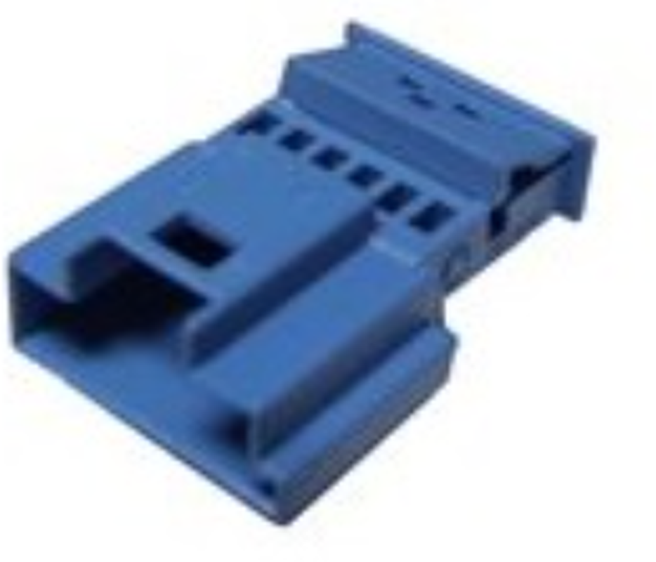 6 Way M MTS 0.64 Unsealed Connector Blue