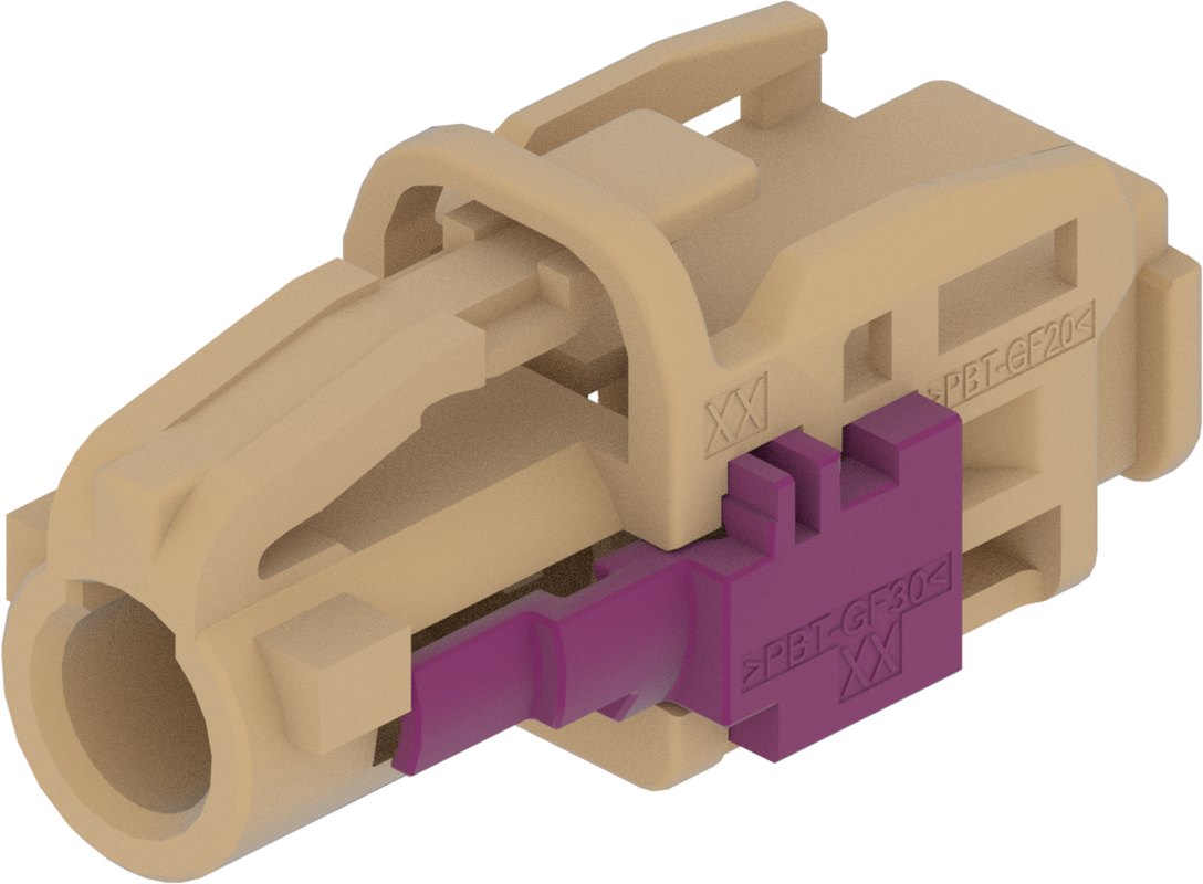 1 Port 1 Row MCA-B Female Mini Coax Beige Code J