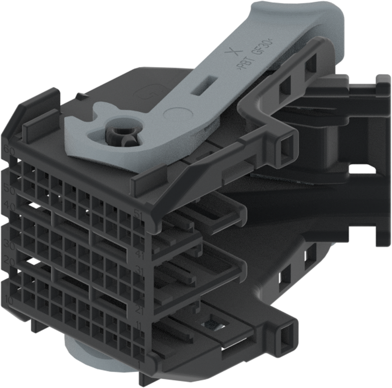 60 Way F DUO-TWIN 0.64 Unsealed Connector Black