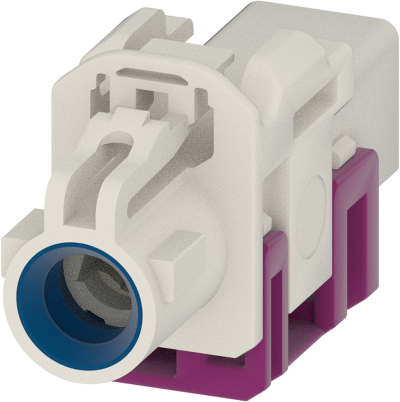 1 Port 1 Row MCA-B Female Mini Coax Cream White Code B
