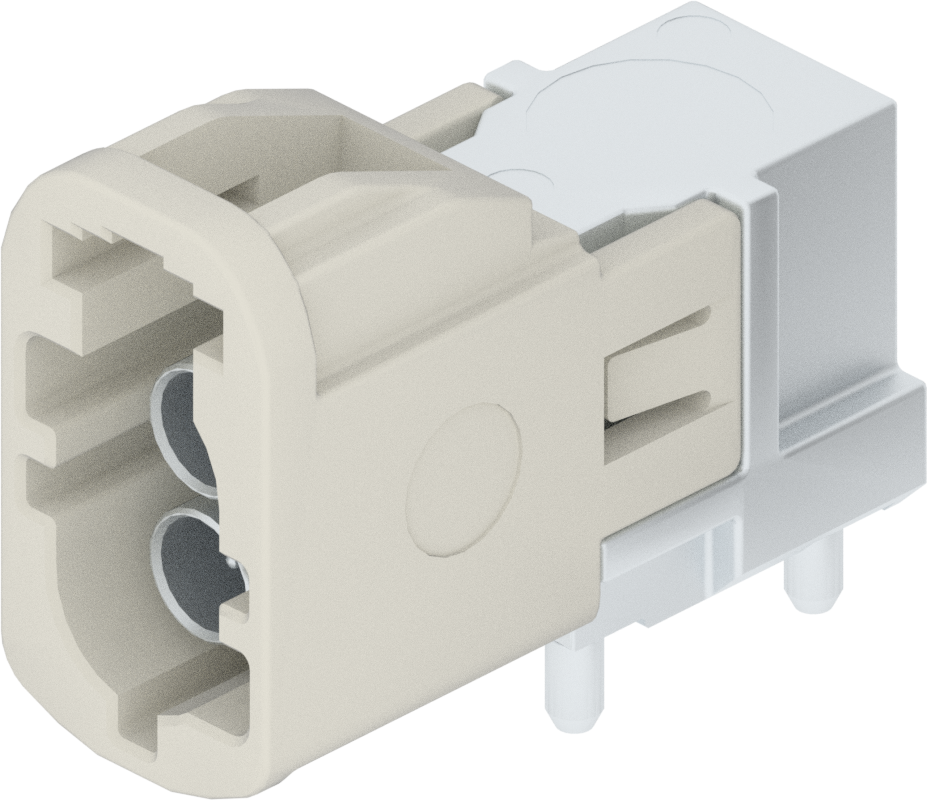 2 Port 2 Row MCA-B Male Mini Coax White Code B