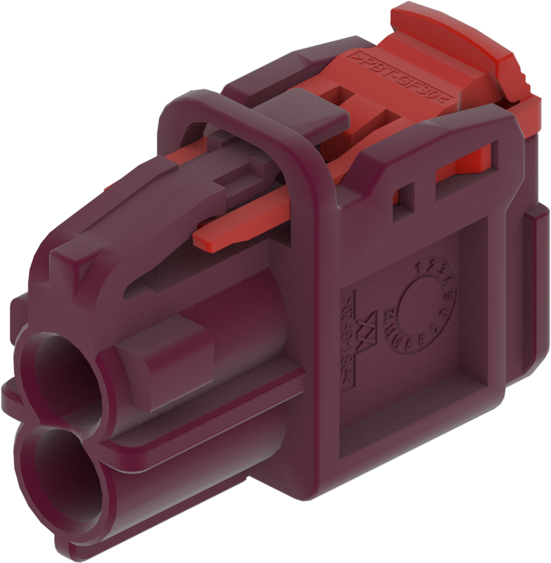 2 Port 2 Row MCA-B Female Mini Coax Claret Violet Code D