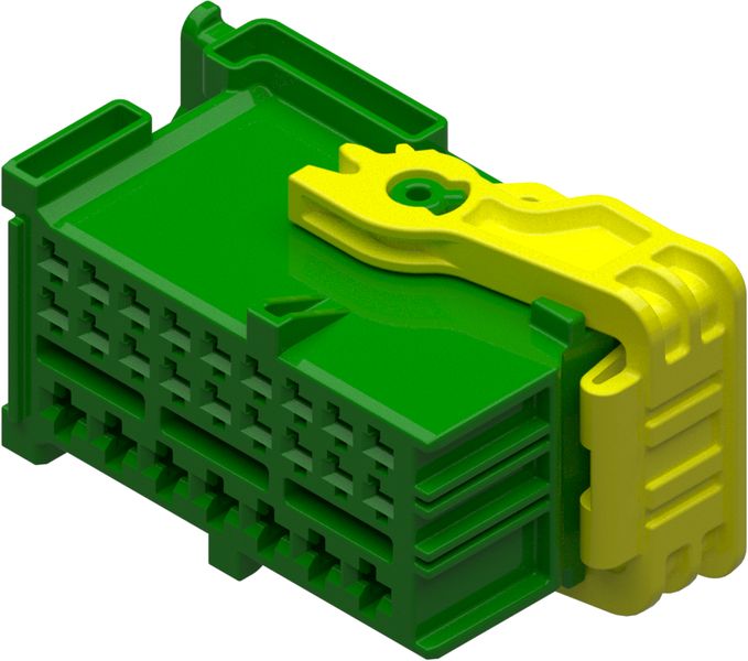 25 Way F Hybrid 1.5 2.8 CTCS Unsealed Connector Green
