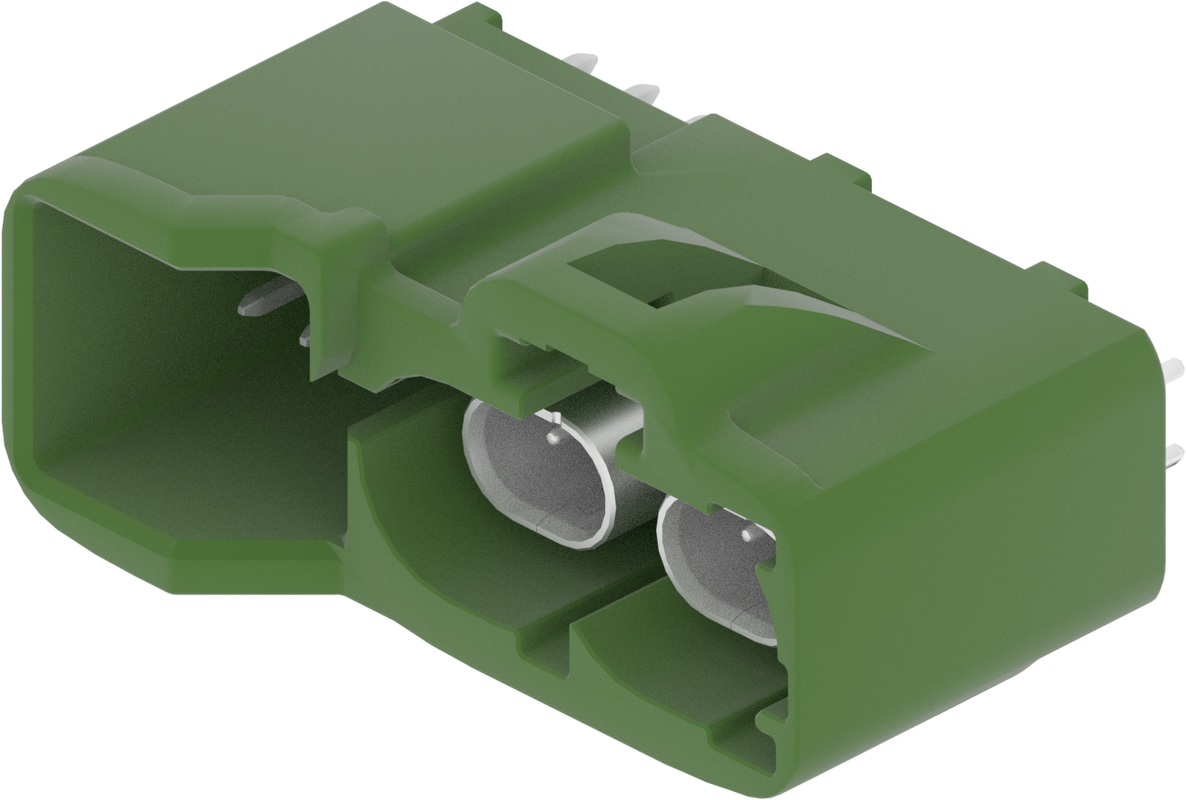2 Port 1 Row Male H-MTD Green Code E
