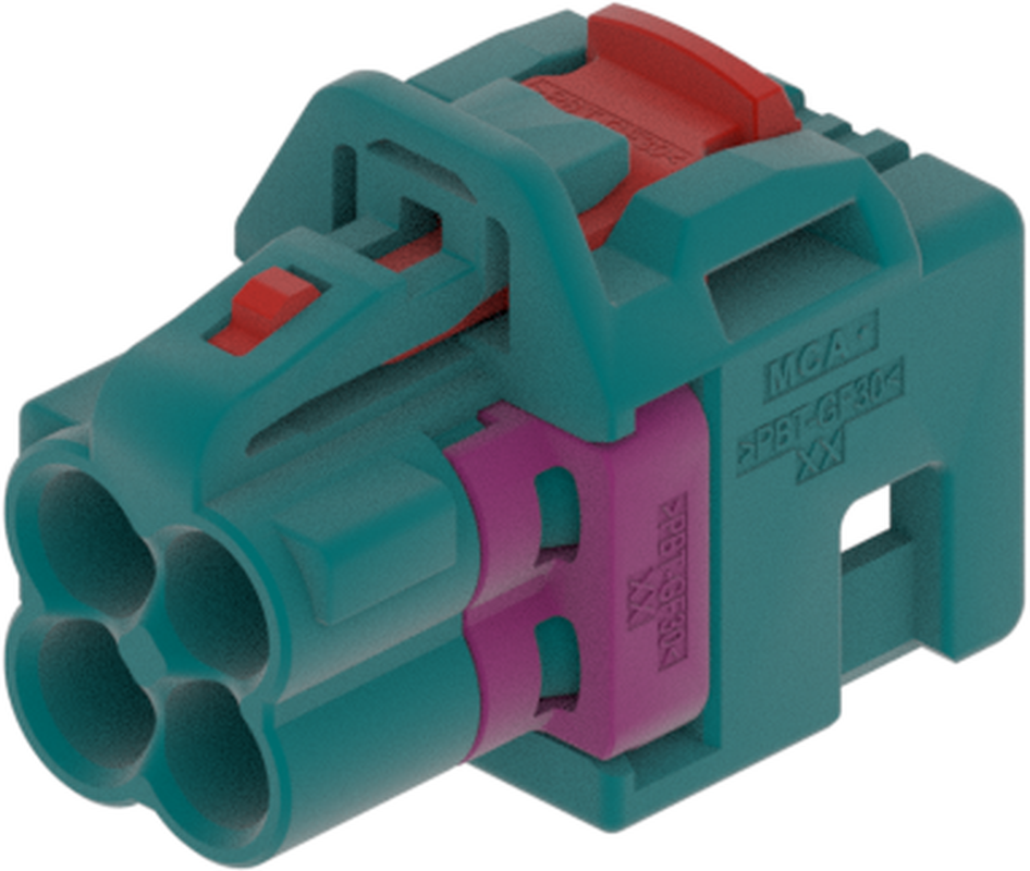 4 Port 2 Row MCA-B Female Mini Coax Water Blue Code Z