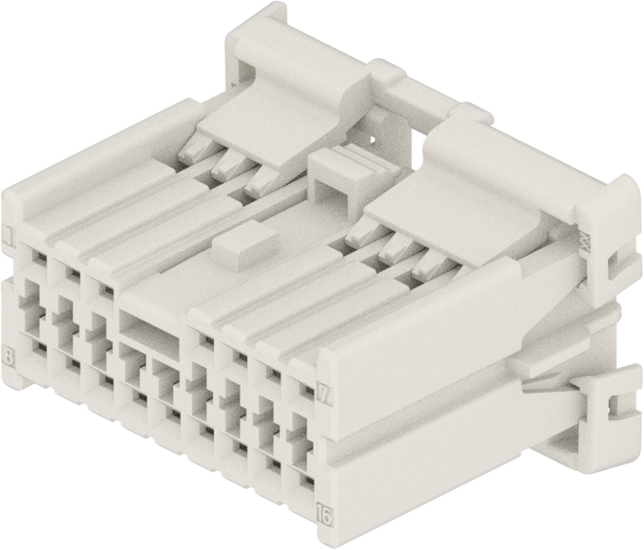 16 Way F 040 MULTI-LOCK Unsealed Connector Natural