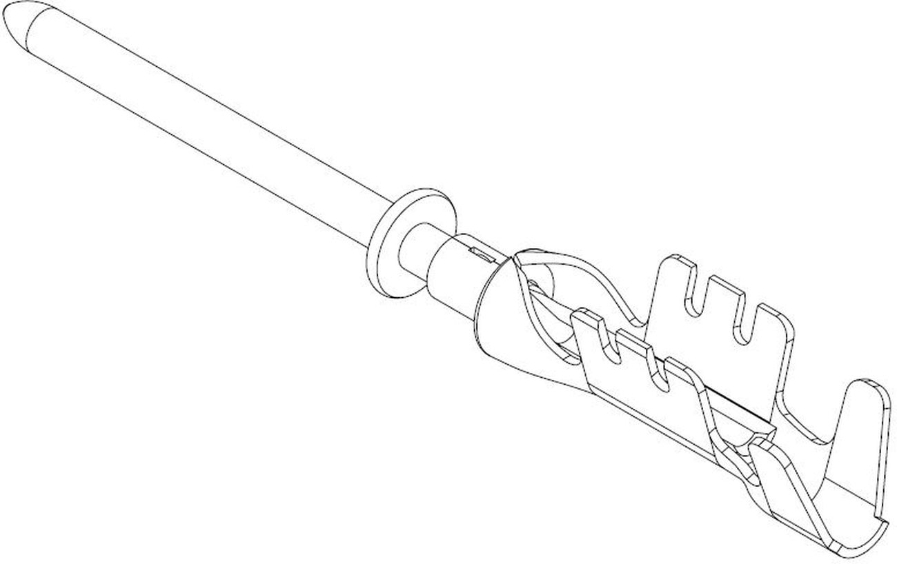 1.0 Male MIC/P 100W AU Unsealed Terminal Cross Sec (0.5 - 0.8 mm²)