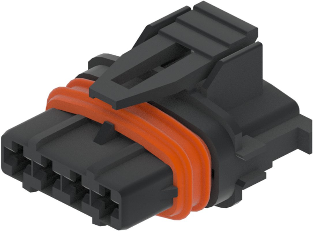 4 Way F ATS 2.8 Sealed Connector Black
