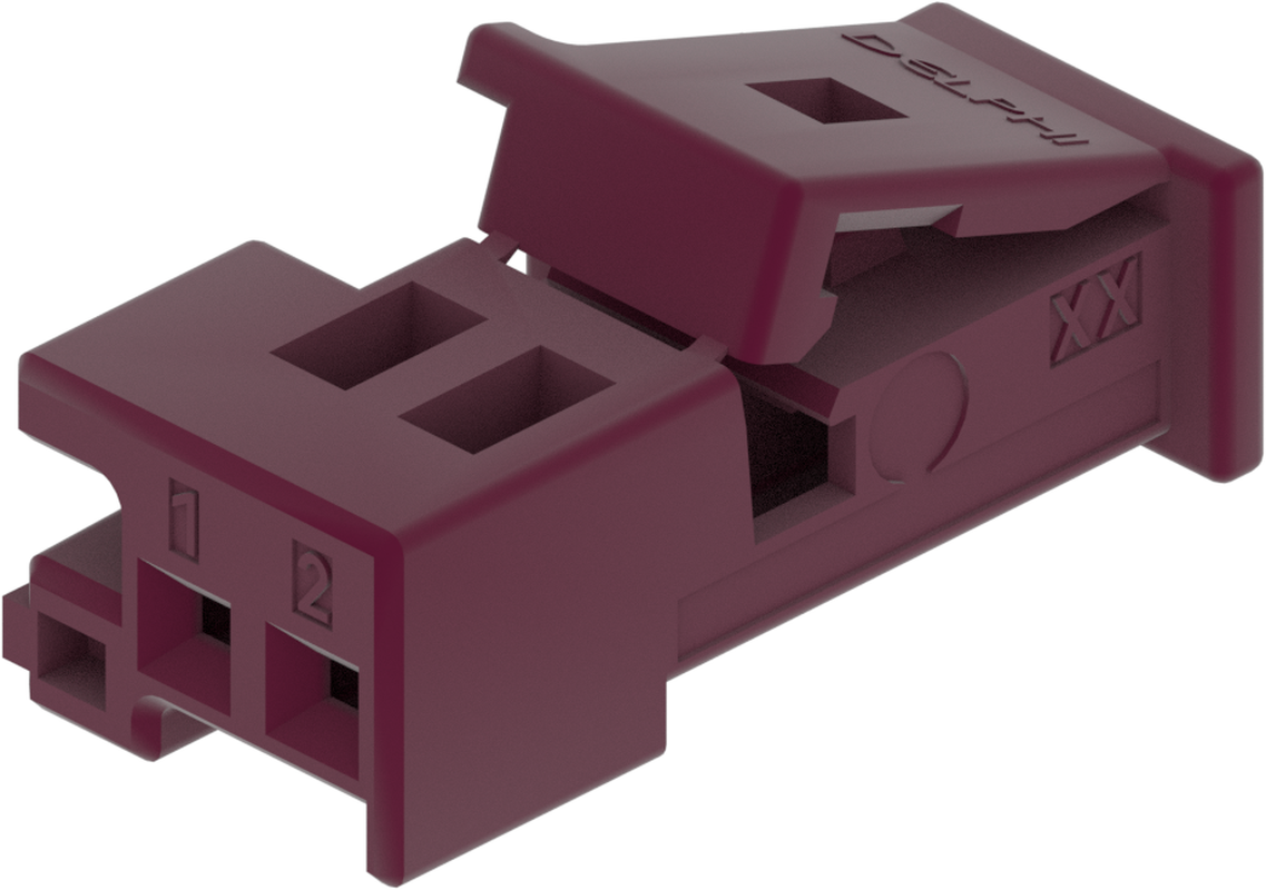 2 Way F MTS 0.64 Unsealed Connector Violet