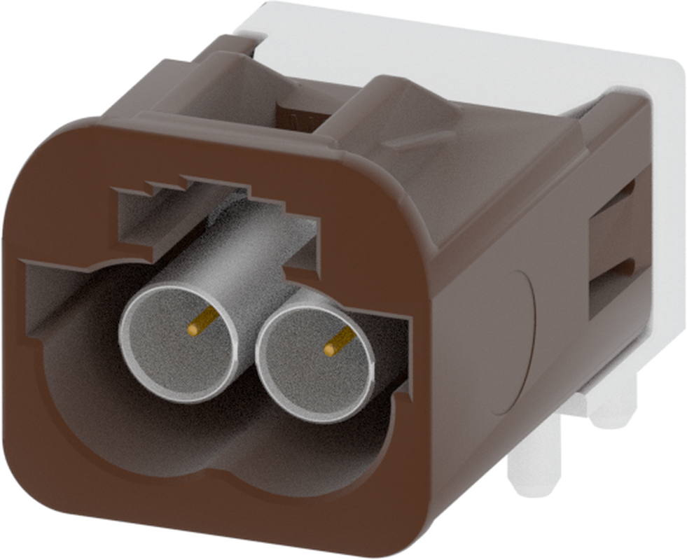 2 Port 1 Row MCA-B Male Mini Coax Nut Brown Code F