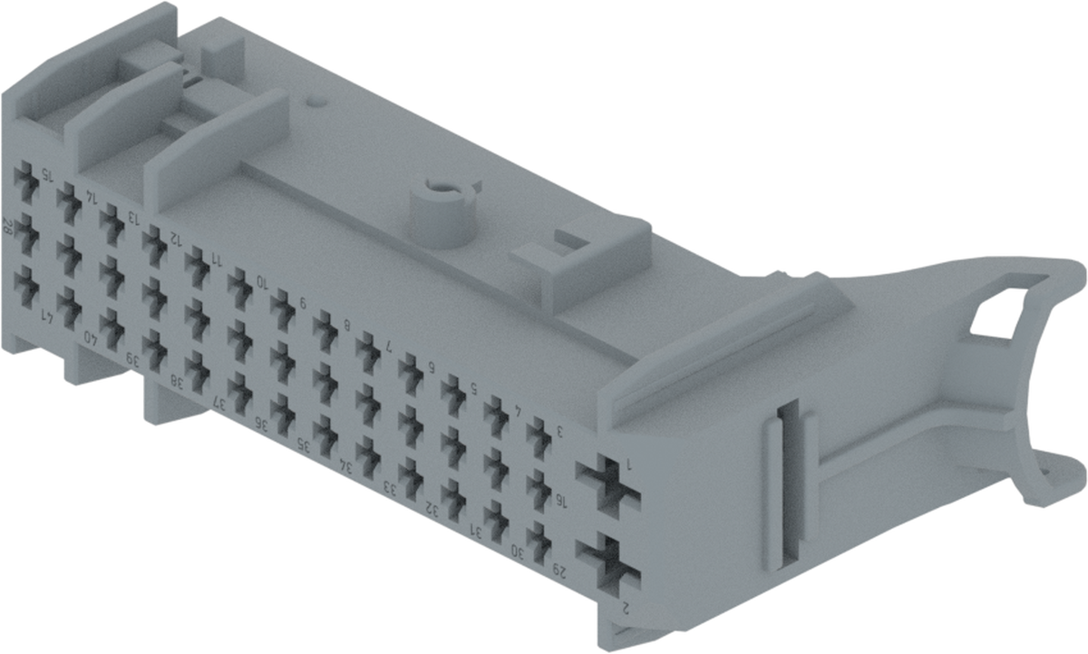41 Way Female 1.5 4.8 Mixed Unsealed Connector Gray