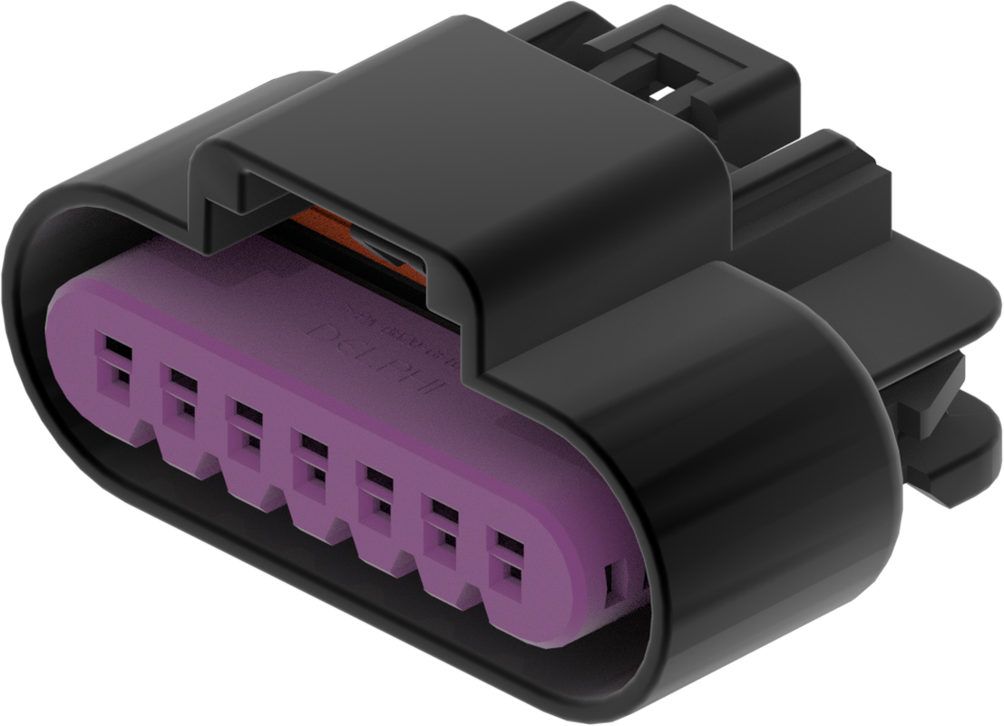 7 Way F GT 1.5 Sealed Connector Black