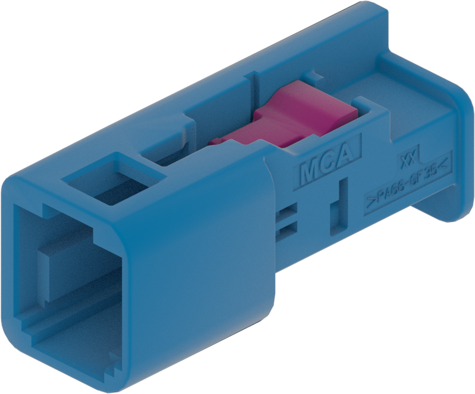 1 Port 1 Row MCA-A Male Mini Coax Blue Code C