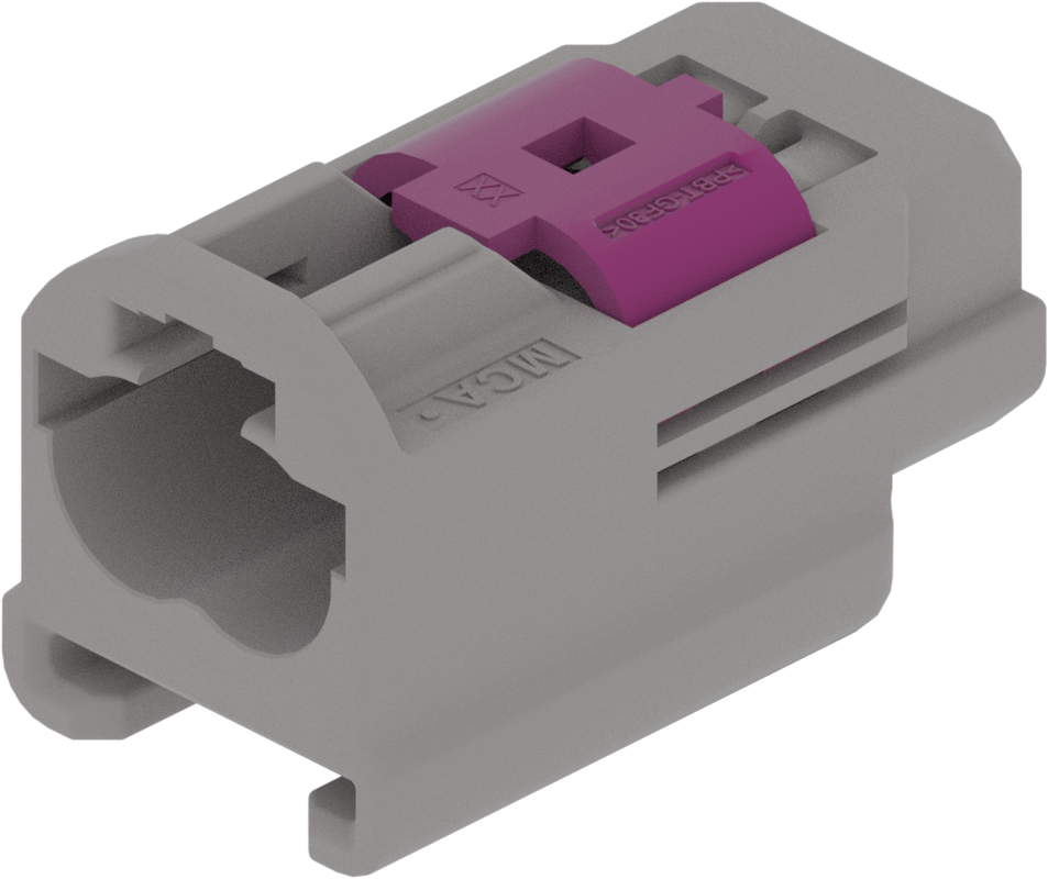 2 Port 1 Row MCA-B Male Mini Coax Grey Code G