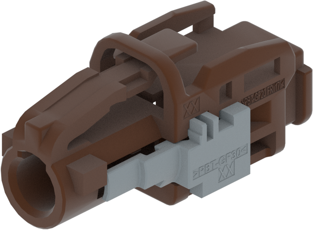 1 Port 1 Row MCA-B Female Mini Coax Brown Code F