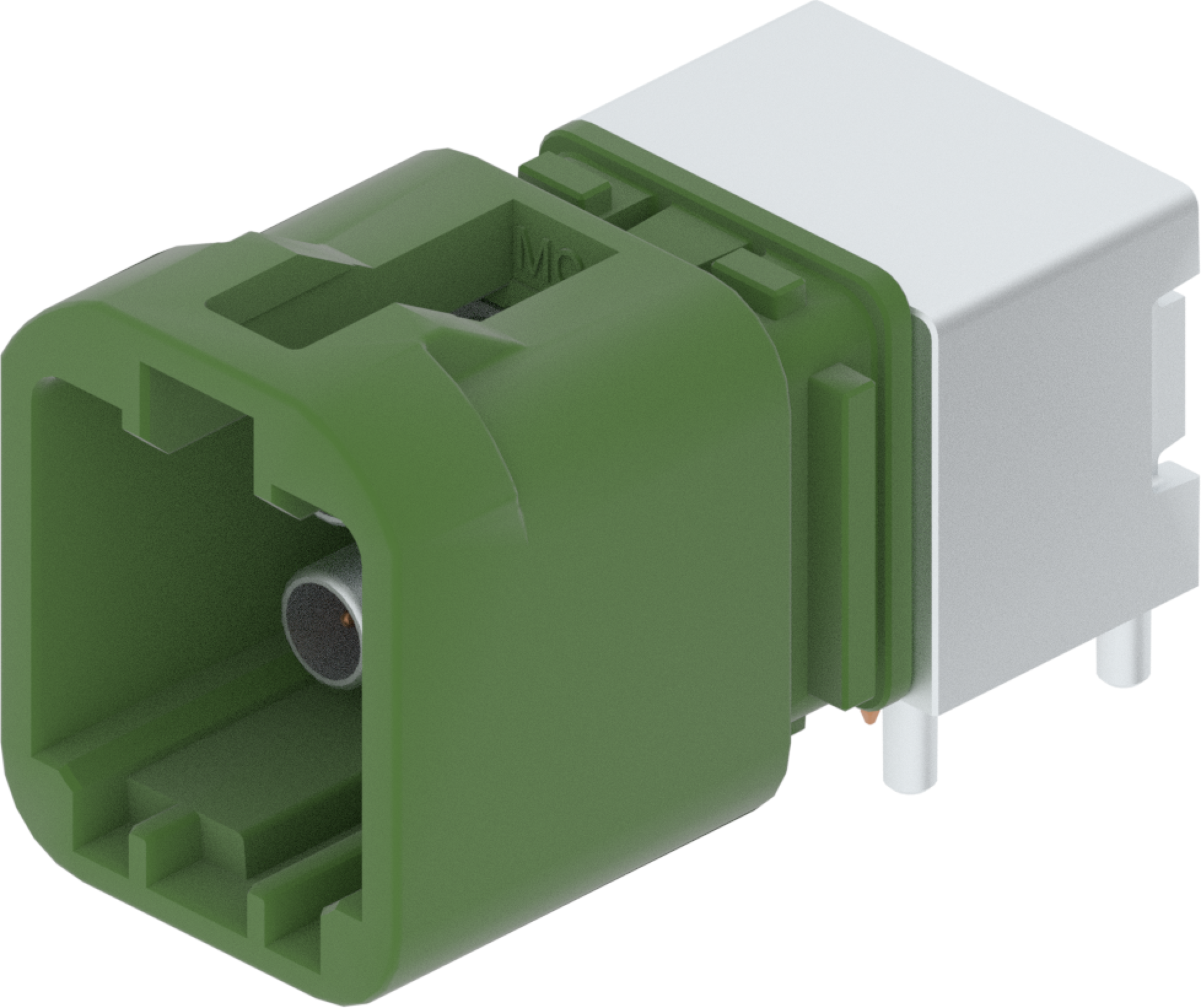 4 Port 2 Row MCA-A Male Mini Coax Green Code E