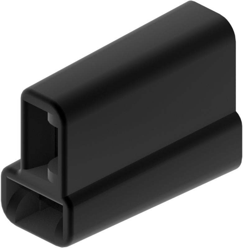 2 Way Female 6.3 56 SERIES Unsealed Connector Black