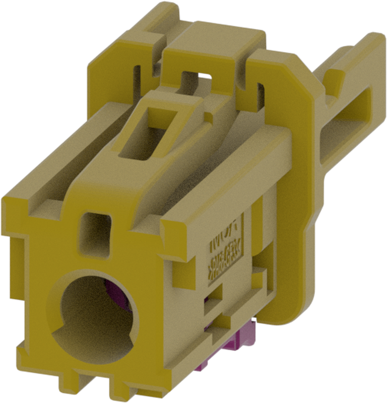 1 Port 1 Row MCA-A Female Mini Coax Curry Yellow Code K