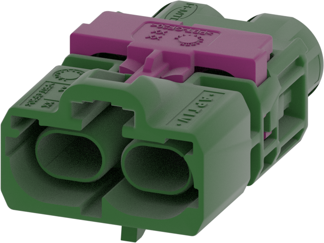2 Port 1 Row Male H-MTD Green Code E