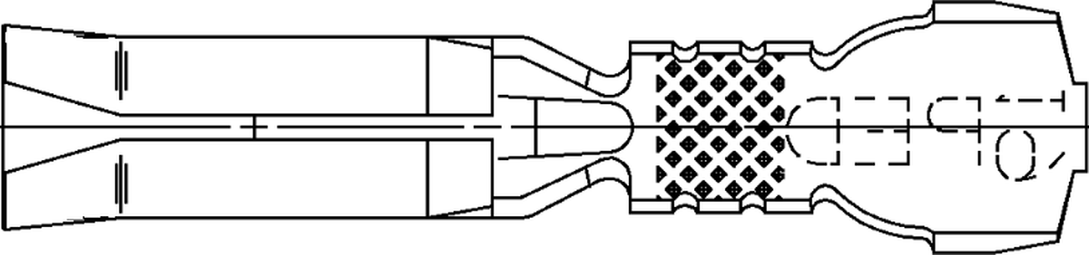 2.8 Female MetriPack (M/P) SN Flex Arm Unsealed Terminal Cross Sec (0.5 - 0.8 mm²)