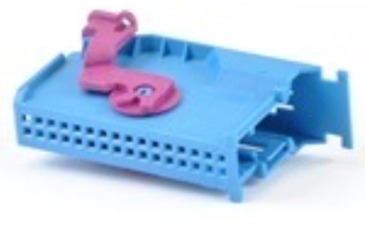 32 Way F MQS 0.64 Unsealed Connector Blue