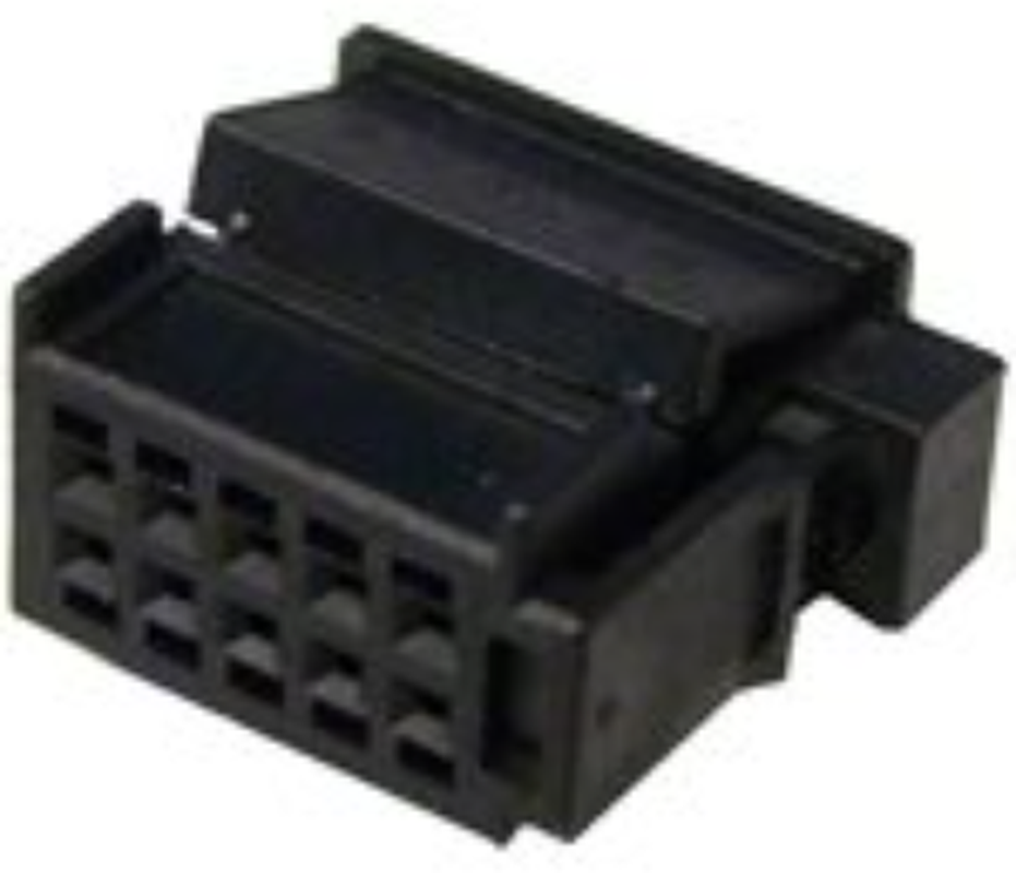 10 Way F MTS 0.64 Unsealed Connector Black