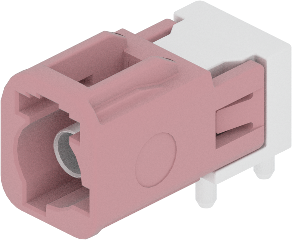 1 Port 1 Row MCA-B Male Mini Coax Light Pink Code H