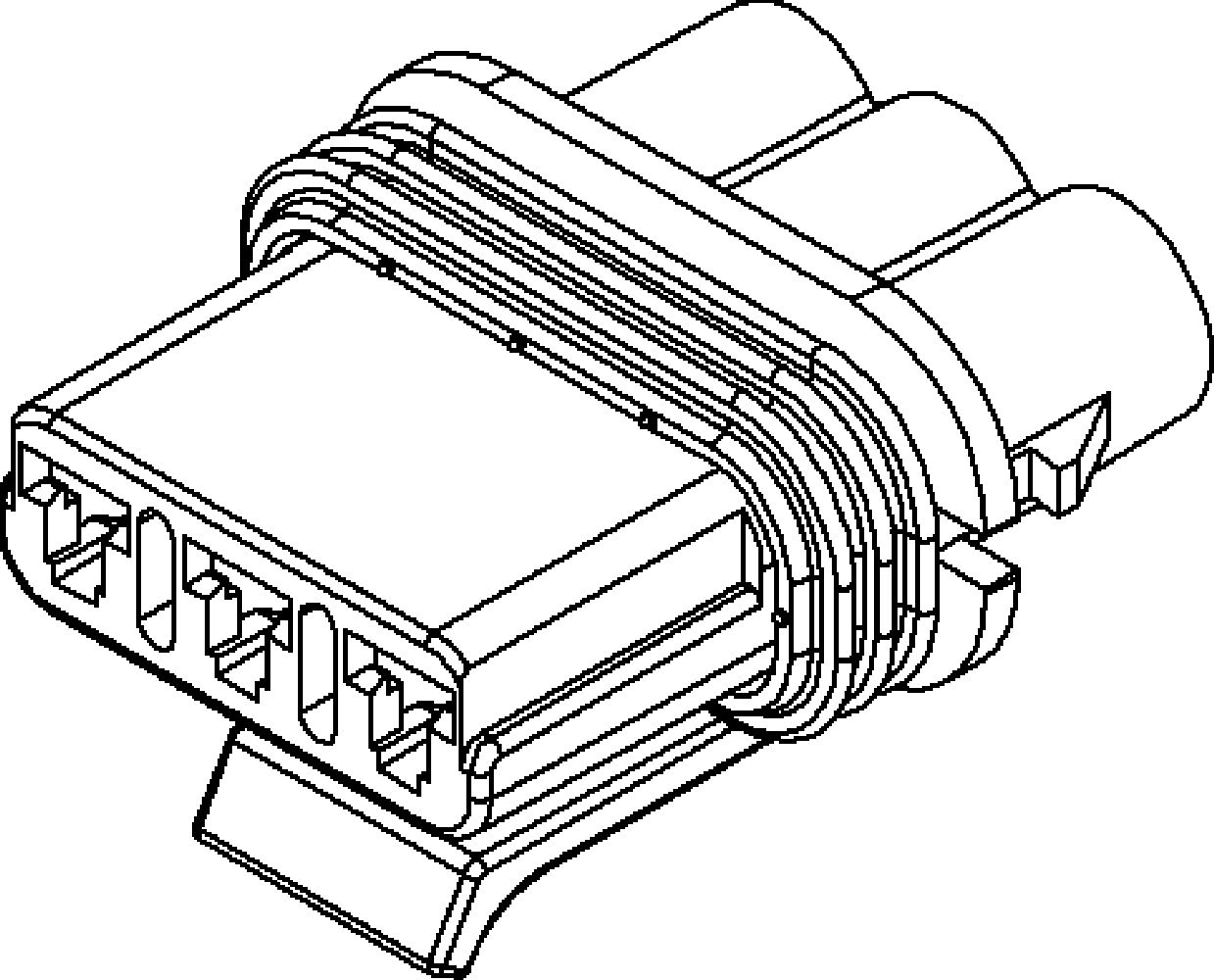 3 Way F MetriPack (M/P) 280 Sealed Connector Black