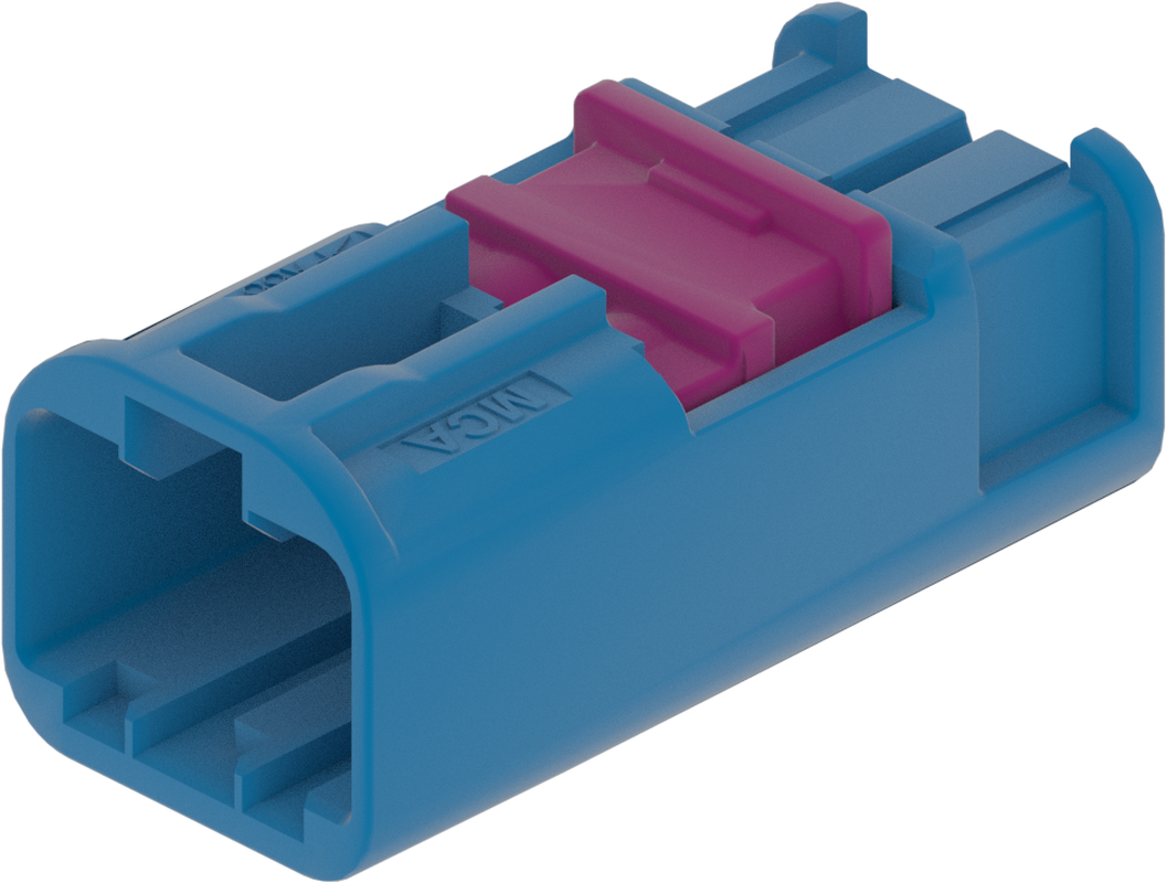 2 Port 1 Row MCA-A Male Mini Coax Blue Code C