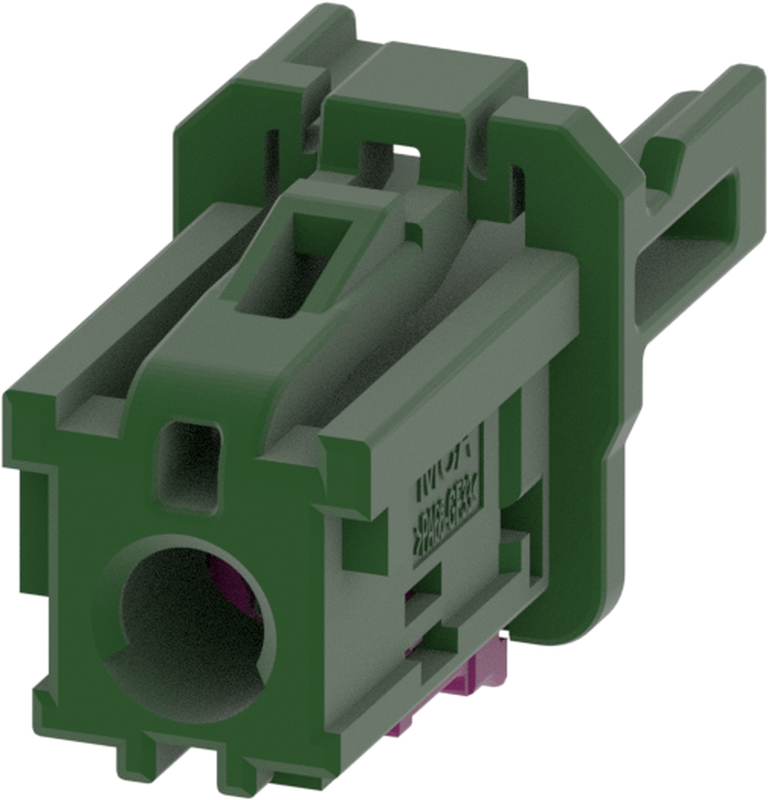 1 Port 1 Row MCA-A Female Mini Coax Green Code M