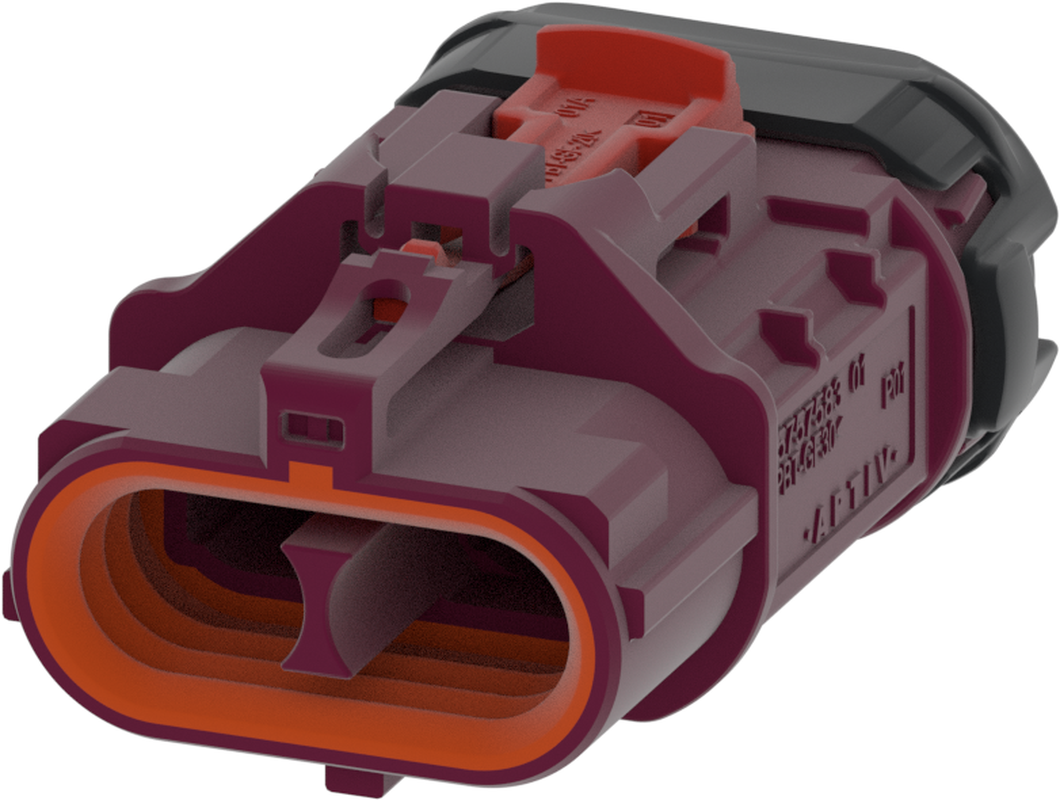 2 Port 1 Row Female H-MTD Violet Code D