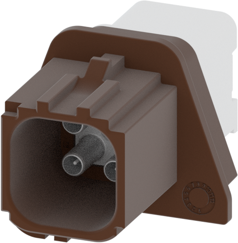 4 Port 2 Row MCA-A Male Mini Coax Nut Brown Code F