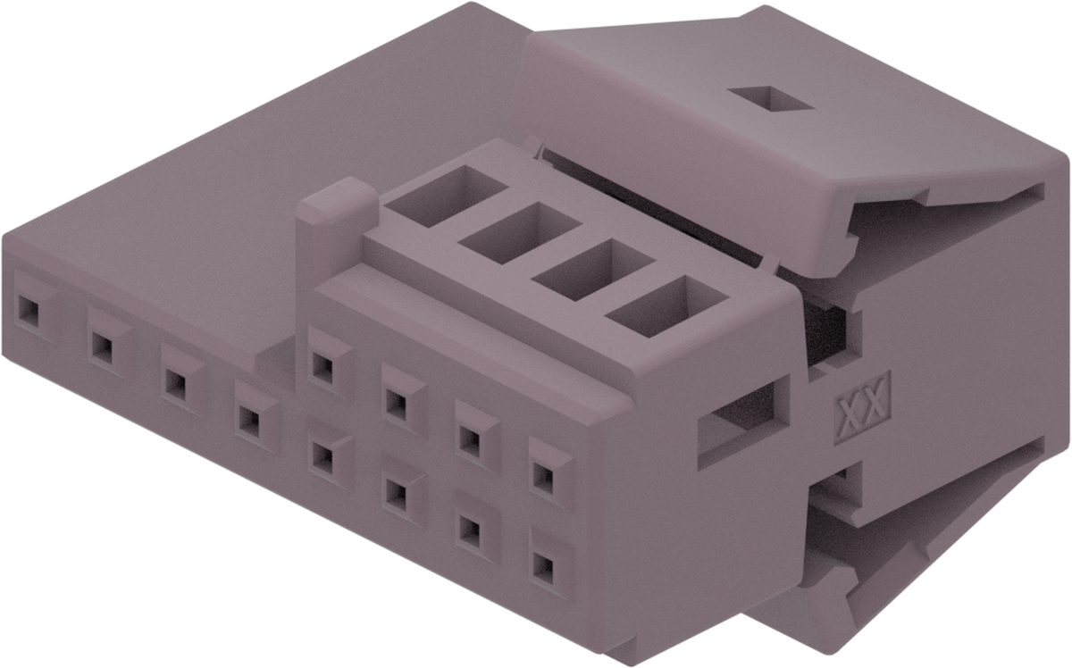 12 Way M MTS 0.64 Unsealed Connector Violet