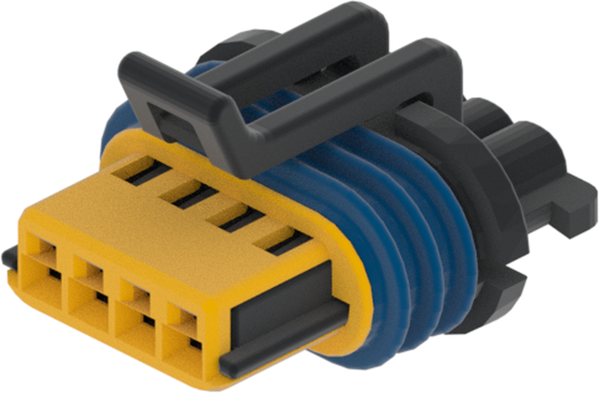 4 Way Female GT 150 Sealed Connector Black