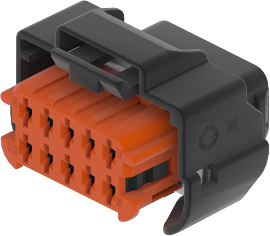 10 Way F SICMA 1.5 Sealed Connector Black
