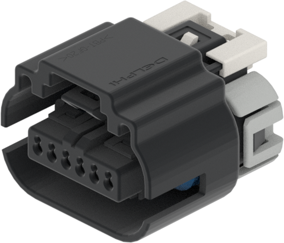6 Way Female MICRO 64 Sealed Connector Black