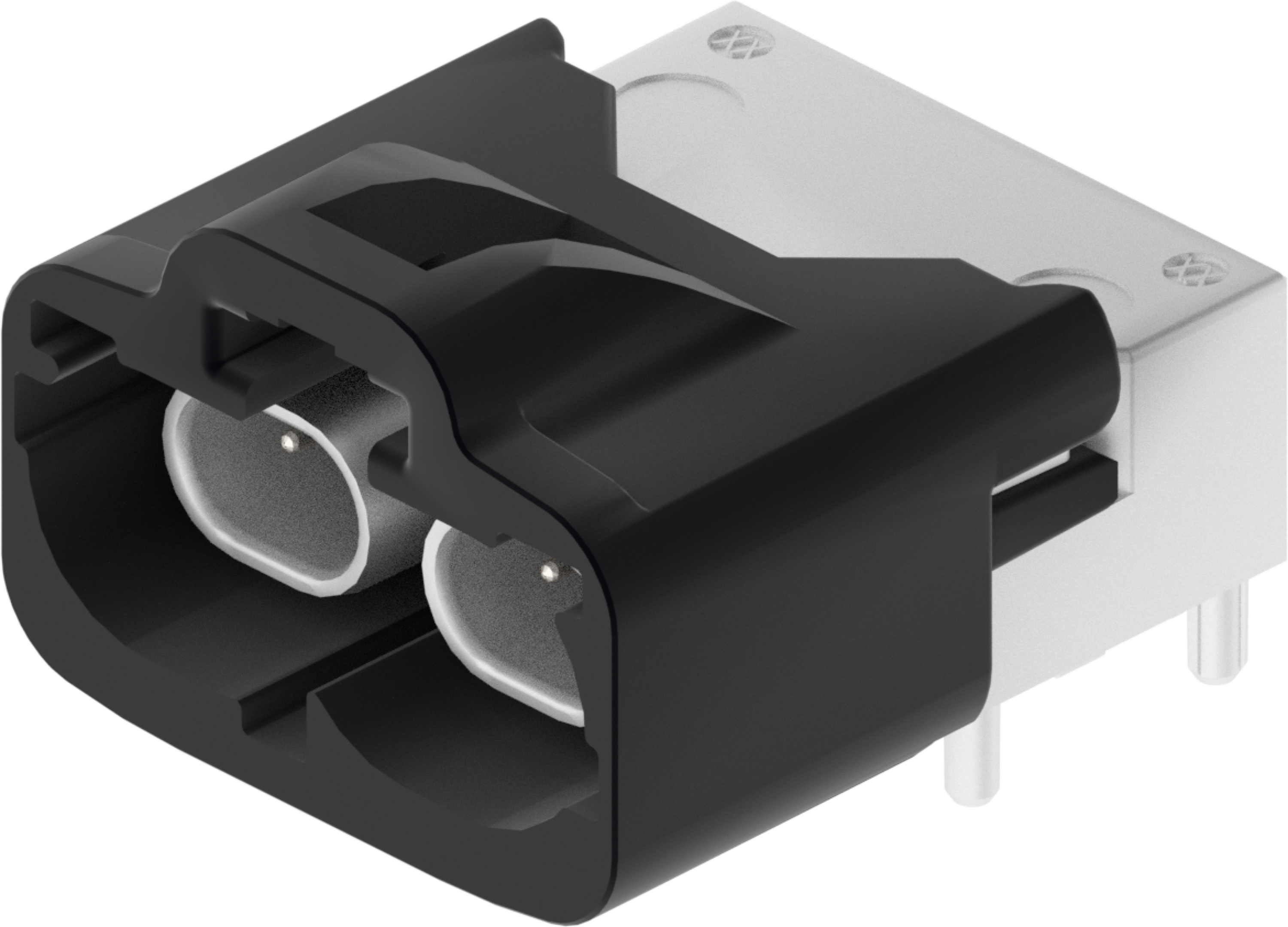 2 Port 1 Row Male H-MTD Black Code A